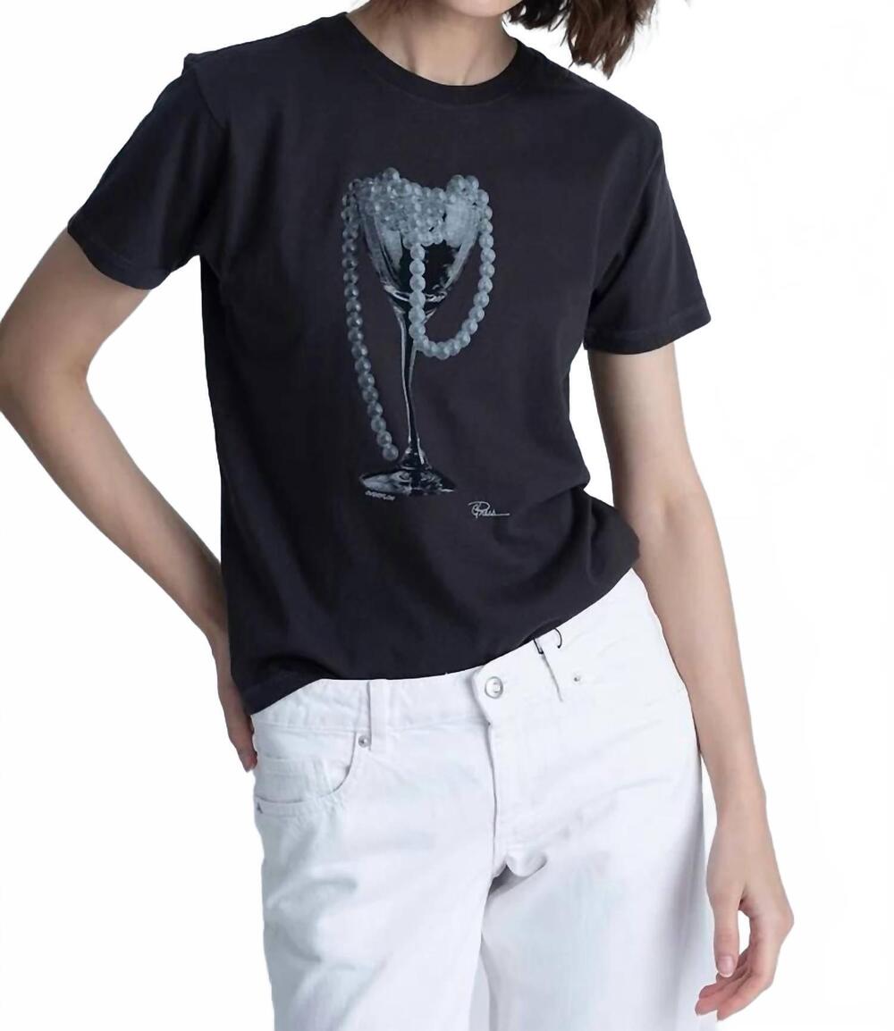 NEW CPRESS STUDIO overflow mushie tee in black
